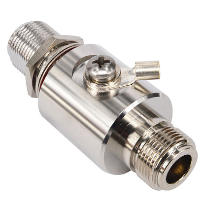 N Type Coaxial Lightning Arrestor N Female to Female 50 Ohm Lightning Surge Protector with 90V Gas Tube DC-3GHz…