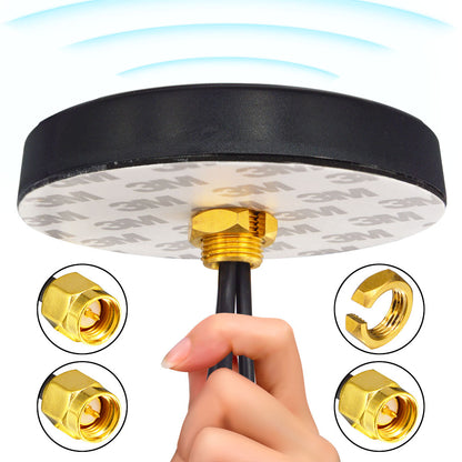 4G LTE WiFi GPS Antenna Combined Antennas Magnet and Adhesive Mount 3 Leads Antenna Triple SMA Male Connector 1.5M for Navigation Head Unit Car Telematics 4G LTE Mobile System