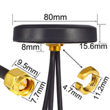 4G LTE WiFi GPS Antenna Combined Antennas Magnet and Adhesive Mount 3 Leads Antenna Triple SMA Male Connector 1.5M for Navigation Head Unit Car Telematics 4G LTE Mobile System