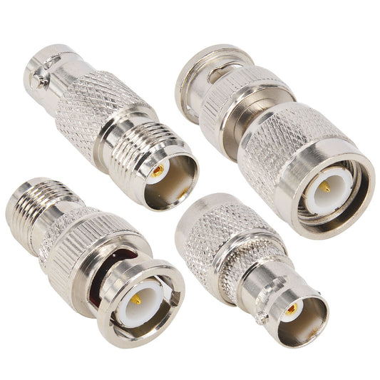 onelinkmore 4-Piece BNC to TNC Adapter Kit, BNC Male/Female to TNC Male/Female RF Coax Connector Set, 50 Ohm Test Converter for Oscilloscope, GPS GNSS Survey Antenna, Ham Radio