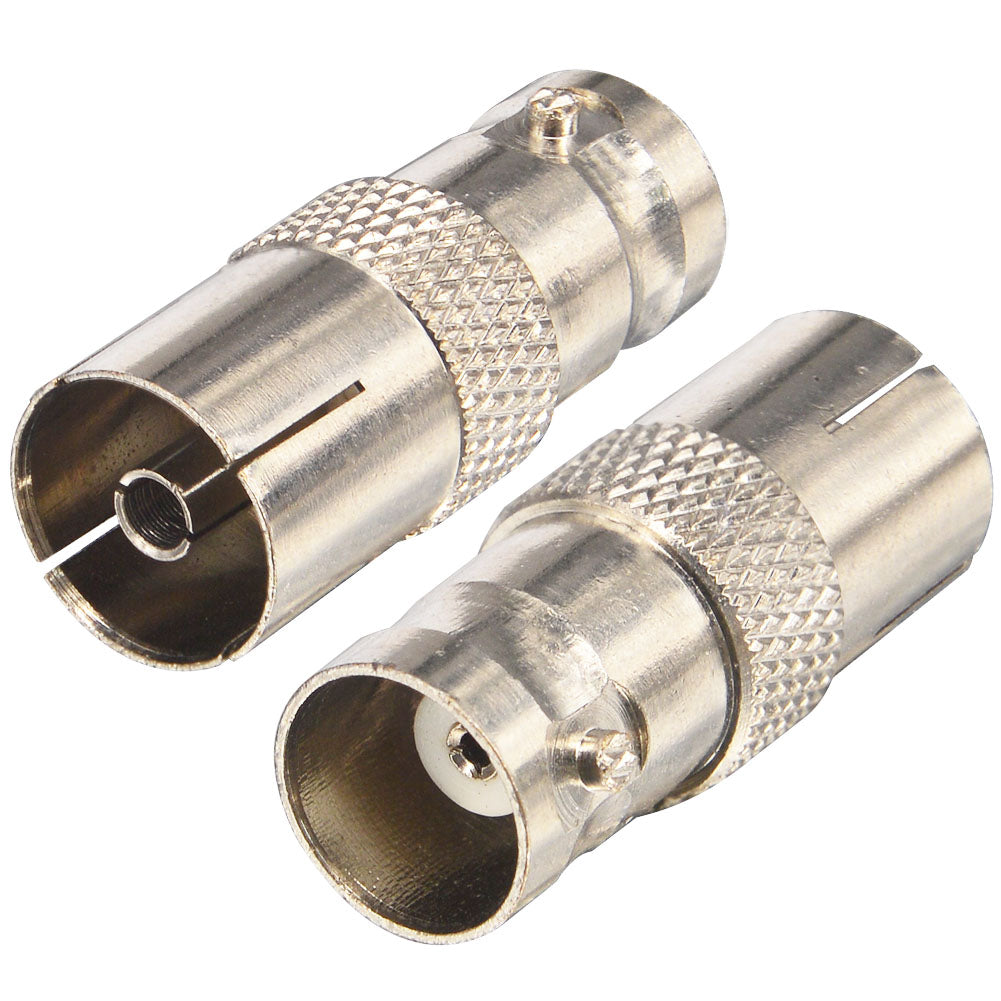 onelinkmore BNC Female Jack to IEC PAL DVB-T TV Female Jack RF Coaxial Adapter Connectors Pack of 2