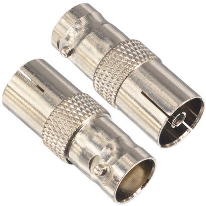 onelinkmore BNC Female Jack to IEC PAL DVB-T TV Female Jack RF Coaxial Adapter Connectors Pack of 2