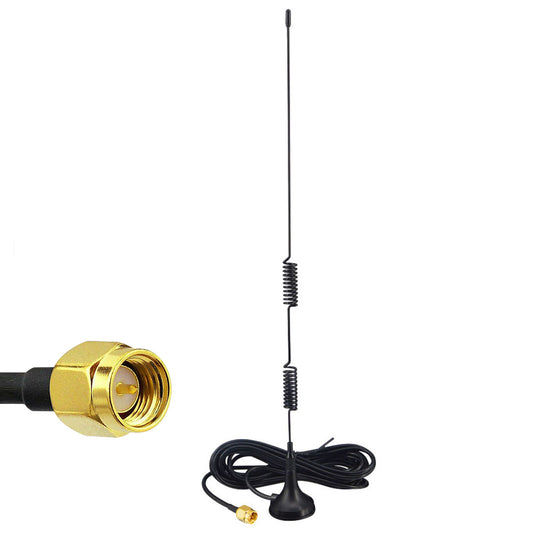 ADS-B SDR Radio Antenna 900-1800MHz/Compatible with 978MHz&1090MHz, for SDR, FPV, Ham Radio Receiver/6DBi SMA Male 1.5M Cable Magnetic Base Omni Antenna for RTL-sd r USB Dongle Tuner Receiver