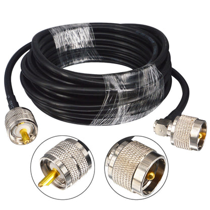 PL-259 Jumper Cable UHF Pl259 Male to Male Low Loss Digital RG58 Coax Cable for HAM & CB Radio,Antenna Analyzer,Dummy Load