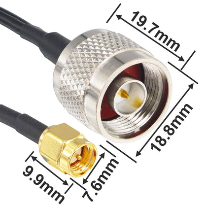 onelinkmore External Antenna Adapter Cable Pigtail N Type Splitter Cable N Male to Dual SMA Male Cable N-Type Adapter Cable V Type 50ohm 30cm