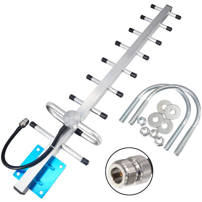 Yagi Antenna GSM Outdoor 13dbi 4G LTE 824-960mHz N Female Directional Booster Amplifier Modem RG58 7cm