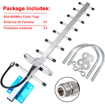Yagi Antenna GSM Outdoor 13dbi 4G LTE 824-960mHz N Female Directional Booster Amplifier Modem RG58 7cm