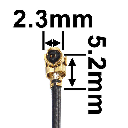 onelinkmore SMA Pigtail Cable UFL to SMA Female Jack Coupling Nut Hole Bulkhead Straight O-Ring Coaxial Cable 1.13 Cable Pack of 2