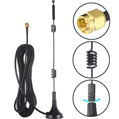Dual Band WiFi Antenna 2.4GHz 5GHz 5.8GHz 8dBi Magnetic Base MIMO High gain Dual-Band Antenna SMA Male Antenna for WiFi Router Wireless Router Gateway Network Card USB Security IP Camera Pack of 2