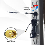 Dual Band WiFi Antenna 2.4GHz 5GHz 5.8GHz 8dBi Magnetic Base MIMO High gain Dual-Band Antenna SMA Male Antenna for WiFi Router Wireless Router Gateway Network Card USB Security IP Camera Pack of 2