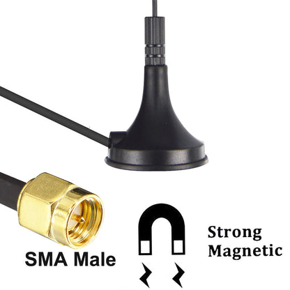 Dual Band WiFi Antenna 2.4GHz 5GHz 5.8GHz 8dBi Magnetic Base MIMO High gain Dual-Band Antenna SMA Male Antenna for WiFi Router Wireless Router Gateway Network Card USB Security IP Camera Pack of 2