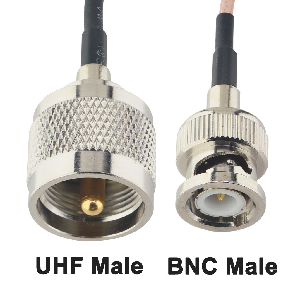 CB Radio Antenna Extension Cable PL-259 UHF Male to BNC Male Plug RG316 Coax Cable for CB Antenna CB Aerial Ham Radio