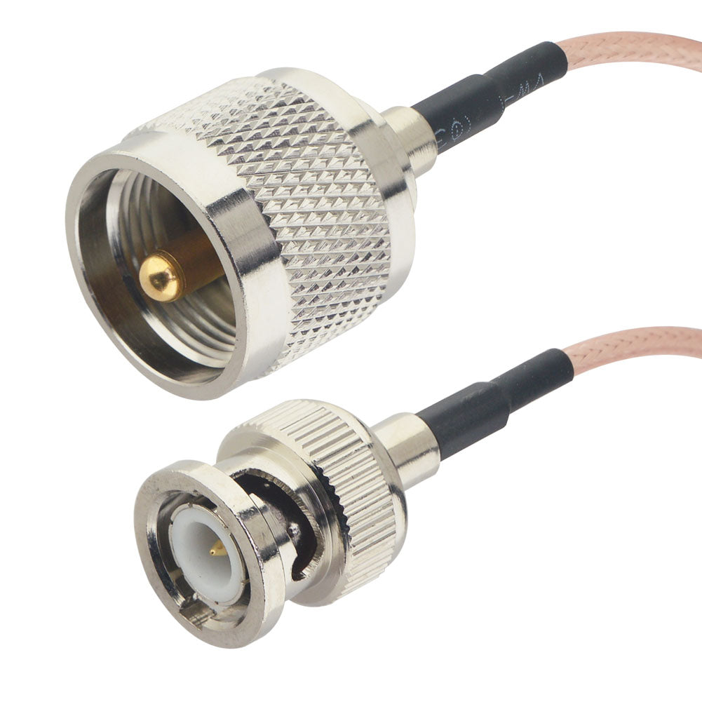 CB Radio Antenna Extension Cable PL-259 UHF Male to BNC Male Plug RG316 Coax Cable for CB Antenna CB Aerial Ham Radio