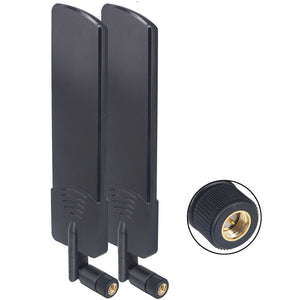 5G Antenna Bendable 600-6000Mhz 12dbi Omni 5G LTE SMA Male WiFi 3G 4G GSM Full Frequency Omni Aerial High-gain 5G Antennas Booster Amplifier for Module Router Tp Link Signal Receiver Pack of 2
