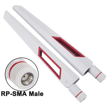 Dual Band WiFi Antenna 2.4G 5G 5.8GHz Router Antenna RP SMA Male Universal Antenna 2.4G 5.8G Dual-Band Antenna for PC Desktop FPV Drone ASUS AC88U Antennas WLAN WiFi Antenne Booster Pack of 2