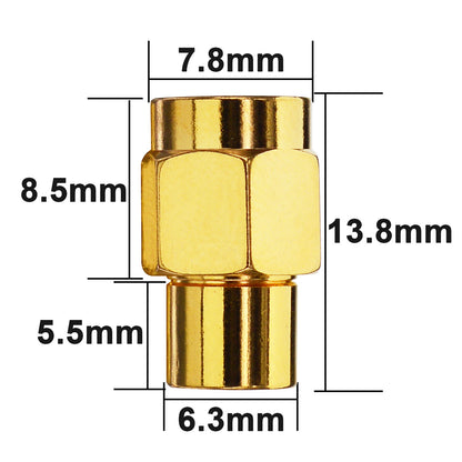 Coaxial Terminators DC~18GHz SMA Male Connector SMA Loads DC Block in-Line RF Terminator Ultra-Low Insertion Loss Termination Load 50 Ohm SMA Terminator Blocks DC Voltage 1W from RF Test Equipment