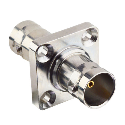 onelinkmore BNC Bulkhead Flange Female to Female Coupler Panel Mount RF Coax Adapter for CCTV Security Camera Pack of 2