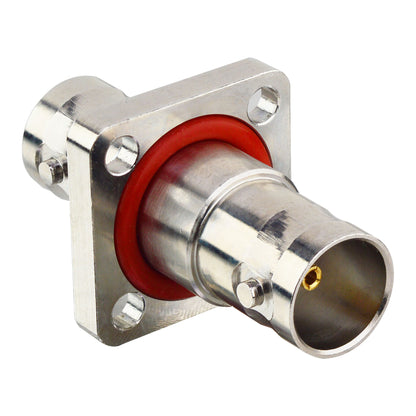 onelinkmore BNC Bulkhead Flange Female to Female Coupler Panel Mount RF Coax Adapter for CCTV Security Camera Pack of 2