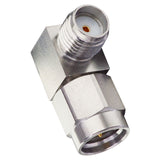 onelinkmore Precision SMA Type Adapter Male to Female SMA Rightangle 90 Degree Stainless Steel Adapter DC to 18GHz 50 Ohm RF Adapter Coaxial Connector