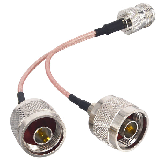 N female to Y type 2X N male Connector Splitter Combiner Cable Pigtail RF Extension RG316  Cable