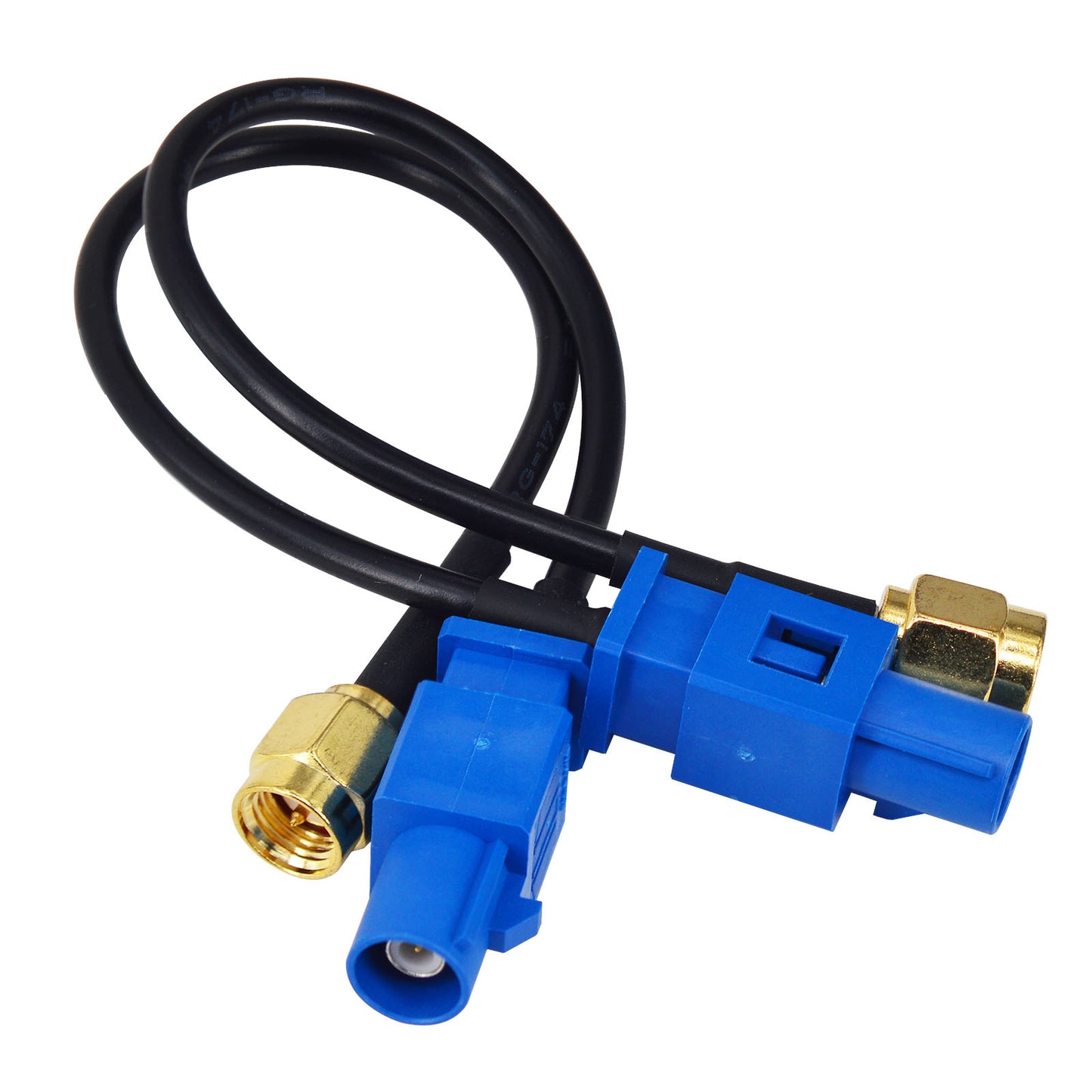 Automotive GPS Antenna Adapter Cable Fakra C Code Male to SMA Male for Aftermarket Vehicle Navigation System Head Unit Pack of 2