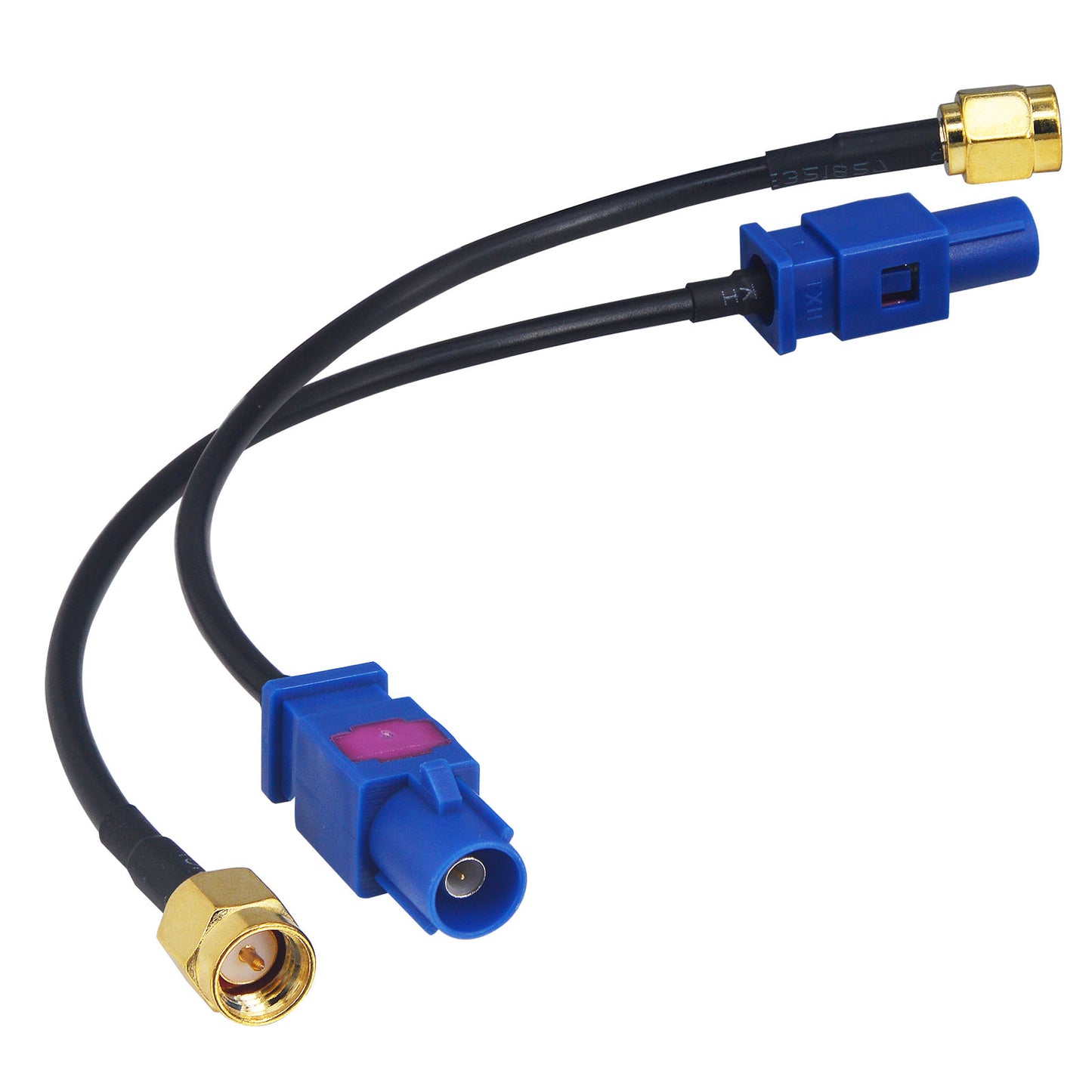 Automotive GPS Antenna Adapter Cable Fakra C Code Male to SMA Male for Aftermarket Vehicle Navigation System Head Unit Pack of 2