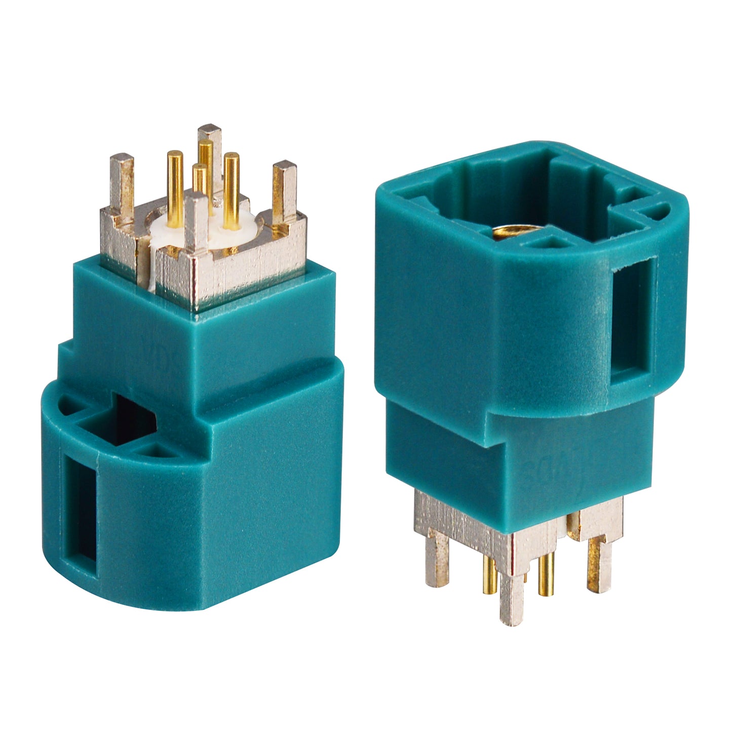 2 Pieces Fakra Z Jack PCB Mount Straight 4 Contact Pin Connector for Blue GPS Telematics or Navigation