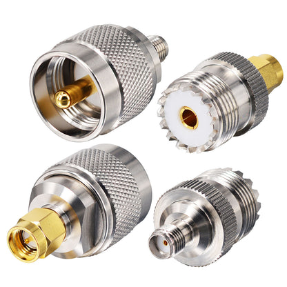 onelinkmore Ham Radio Upgraded Adapter SMA to UHF Antenna Adapter Kits PL259 SO239 UHF VHF Adapter for RF Applications/CB Radio/Handheld Ham Radio Antenna/Walkie Talkie/Amateur radios