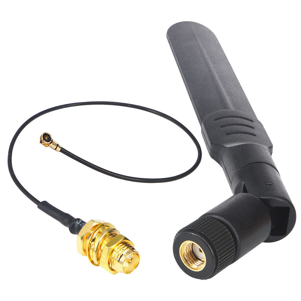 Dual Band 2.4GHz 5GHz 5.8GHz Antenna 5dBi WiFi Omni RP-SMA Male + 15CM U.FL MHF4 to RP SMA Female Pigtail Cable for M.2 NGFF WiFi WLAN 3G/4G Card Notebook PS4 Drone Pack of 300