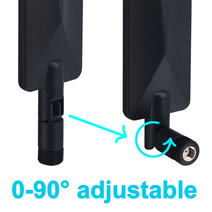 WiFi Antenna Dual Band 2.4GHz 5.8GHz 12 DBI RP-SMA Router Omni Antenna for PCI-E WiFi Router Computer Wireless Network Card USB Camera Router Hotspot PC Desktop Repeater FPV UAV Drone Pack of 2