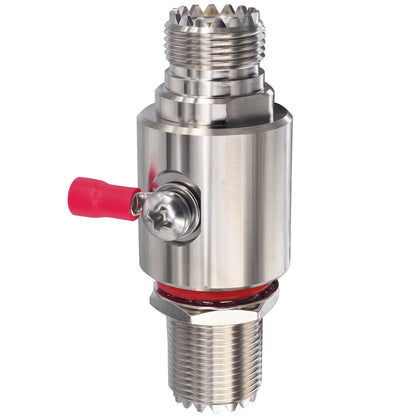 UHF Coaxial Lightning Arrestor SO239 Lightning Surge Protector Suppressor with SO239 UHF Female Connectors for RF, HF, VHF, UHF,CB Radio,HAM Radio Gear, 2-Way Base Stations,Antenna Switch Dummy Load