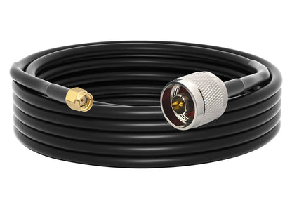 LoRa Antenna 915MHz 5.8dBi Complete Kit — 16ft T240 Low-Loss Cable, Lightning Arrester & Waterproof Tape for Meshtastic, Helium IoT, Heltec V3/V4, RAK, Bobcat, SenseCAP, Nebra, ESP32