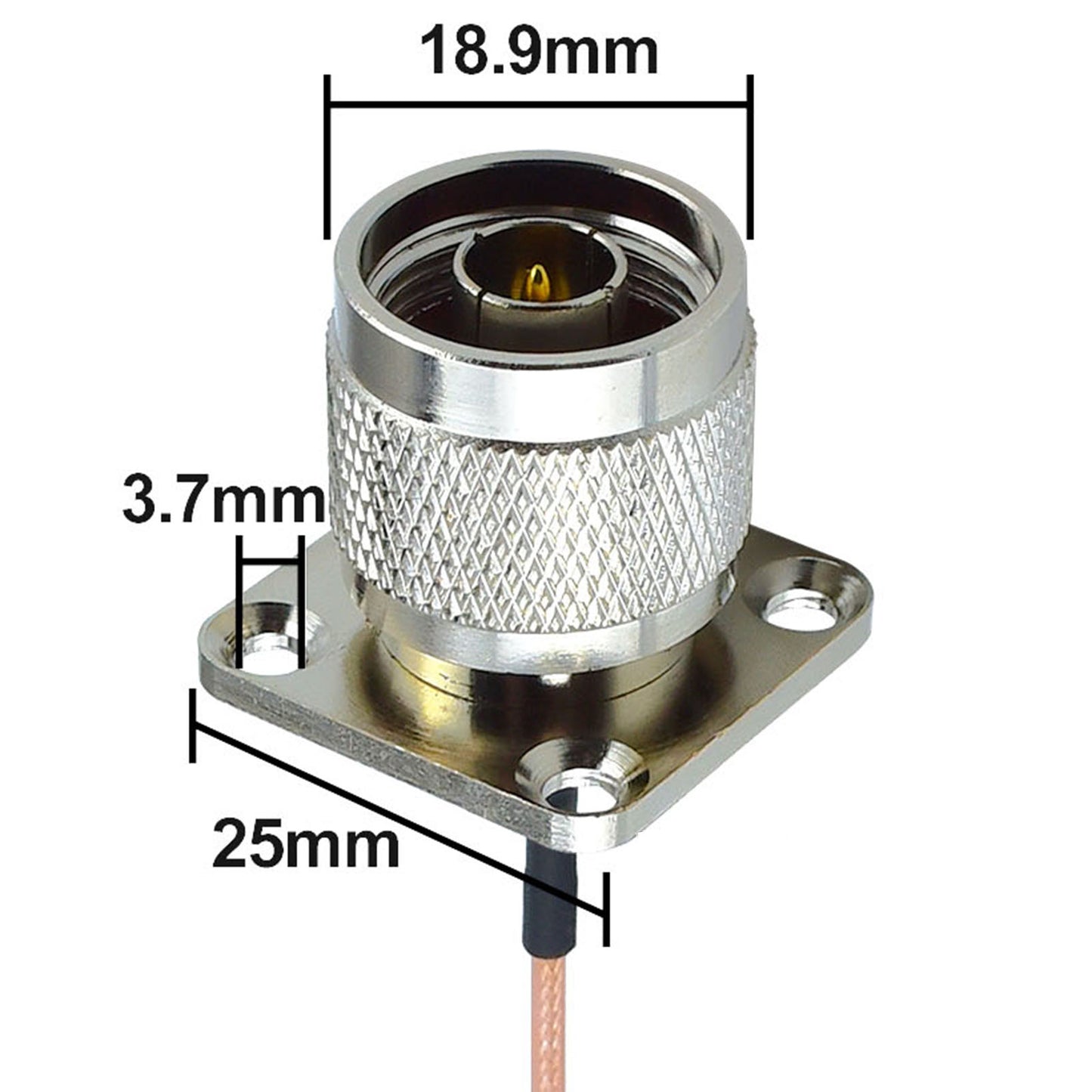 N Type Male Coaxial Cables U.FL to N Male RG178 N Type 4 Hole Flange Panel Coax Cable for T Mobile Router Mimo External Antenna Network Cards Wi-Fi WLAN Repeater Custom Meshtastic Nodes Pack of 2