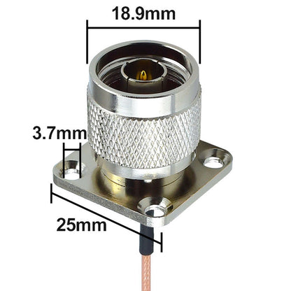 N Type Male Coaxial Cables U.FL to N Male RG178 N Type 4 Hole Flange Panel Coax Cable for T Mobile Router Mimo External Antenna Network Cards Wi-Fi WLAN Repeater Custom Meshtastic Nodes Pack of 2