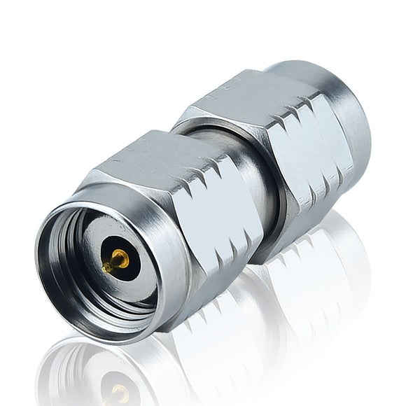 2.4 mm Wave Connector Precision 2.4 mm Male to 2.4 mm Male Adapter Stainless Steel Body Microwave Adapter, 50 Ohm,DC to 50 GHz, VSWR 1:1.3