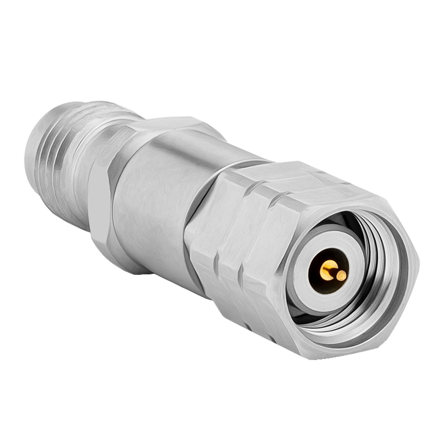 2.4 mm Wave Connector Precision 2.4 mm Male to 2.4 mm Female Adapter Stainless Steel Body Microwave Adapter, 50 Ohm,DC to 50 GHz, VSWR 1:1.3