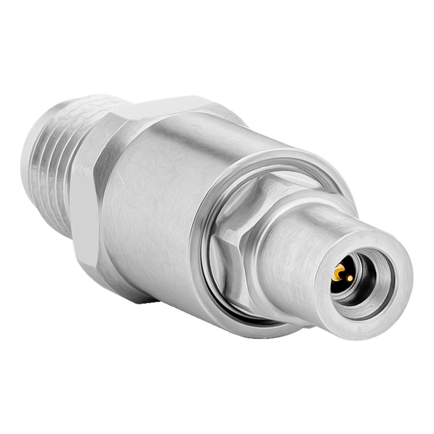 2.92 mm SSMP Wave Connector Precision 2.92 mm Female to SSMP Male Adapter Stainless Steel Body Microwave Adapter, 50 Ohm,DC to 40 GHz, VSWR 1:1.2