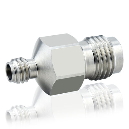 1.0 mm 1.85 mm Wave Connector Precision 1.0 mm Female to 1.85 mm Female Adapter Stainless Steel Body Microwave Adapter, 50 Ohm,DC to 67 GHz, VSWR 1:1.2