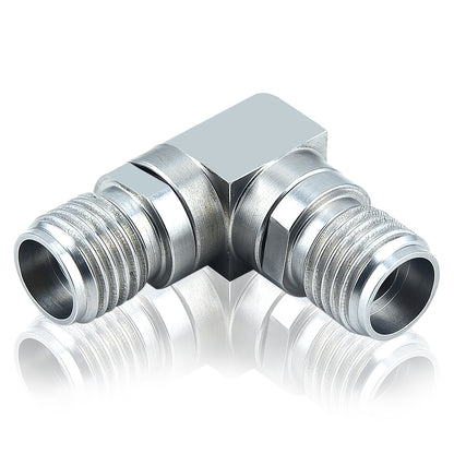 2.92 mm Wave Connector Precision 2.92 mm Female to 2.92 mm Female Right Angle Adapter Stainless Steel Body Microwave Adapter, 50 Ohm,DC to 40 GHz, VSWR 1:1.2