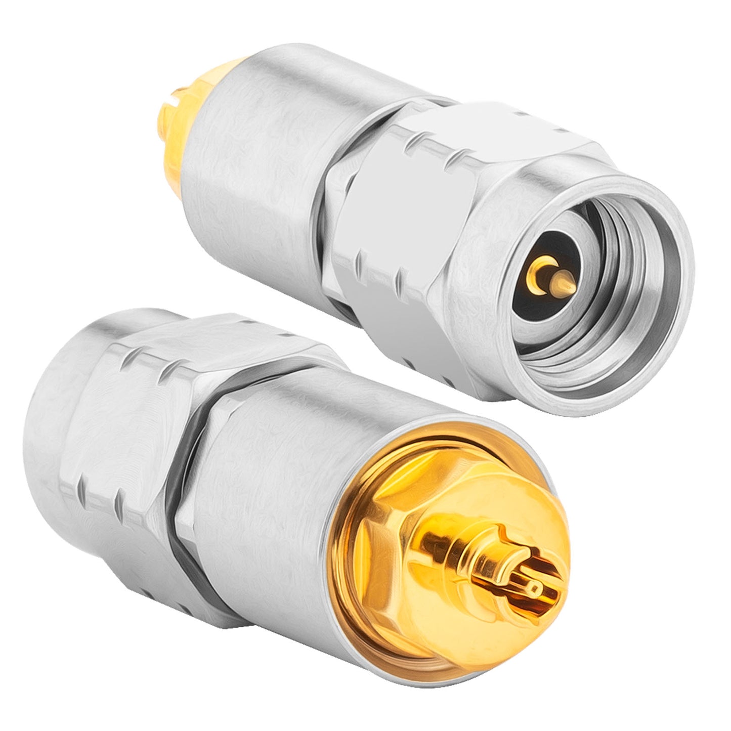 2.92 mm SSMP Wave Connector Precision 2.92 mm Male to SSMP Female Adapter Stainless Steel Body Microwave Adapter, 50 Ohm,DC to 40 GHz, VSWR 1:1.2