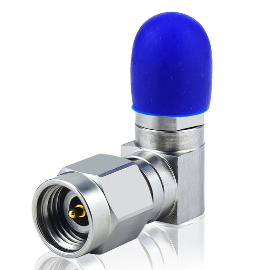 2.92 mm Wave Connector Precision 2.92 mm Male to 2.92 mm Female Right Angle Adapter Stainless Steel Body Microwave Adapter, 50 Ohm,DC to 40 GHz, VSWR 1:1.2