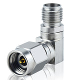 2.92 mm Wave Connector Precision 2.92 mm Male to 2.92 mm Female Right Angle Adapter Stainless Steel Body Microwave Adapter, 50 Ohm,DC to 40 GHz, VSWR 1:1.2