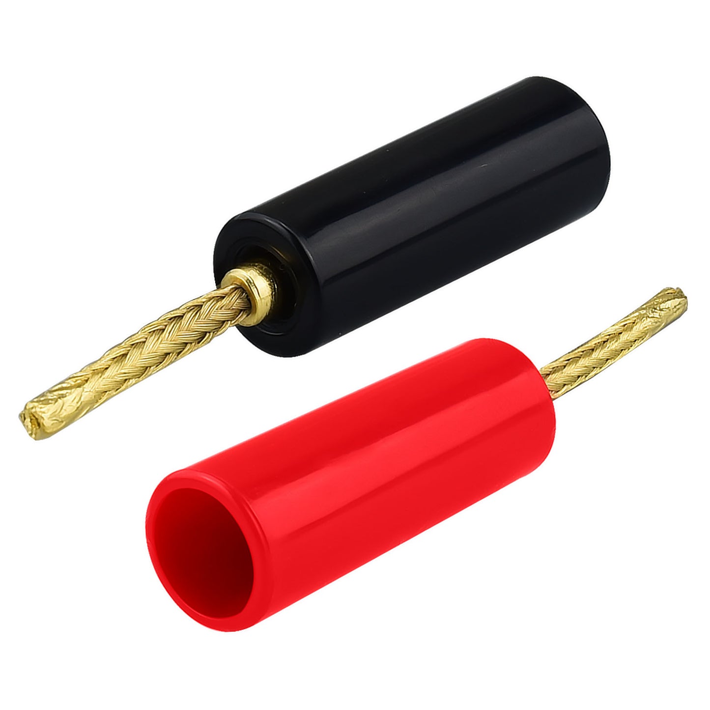 Flex Pin Banana Plugs for Speaker Wire 5 Pairs, Speaker wire Connector Pin Plug Type, 24K Gold Plated Insulated for Spring-Loaded Banana Jack speaker Terminals ,Support 12 AWG to 20 AWG Wires…