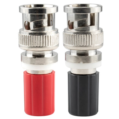 BNC Male to 4 mm Banana Jack Adapter, Insulated Q9 Terminal Connector for Oscilloscopes, 2-Pack