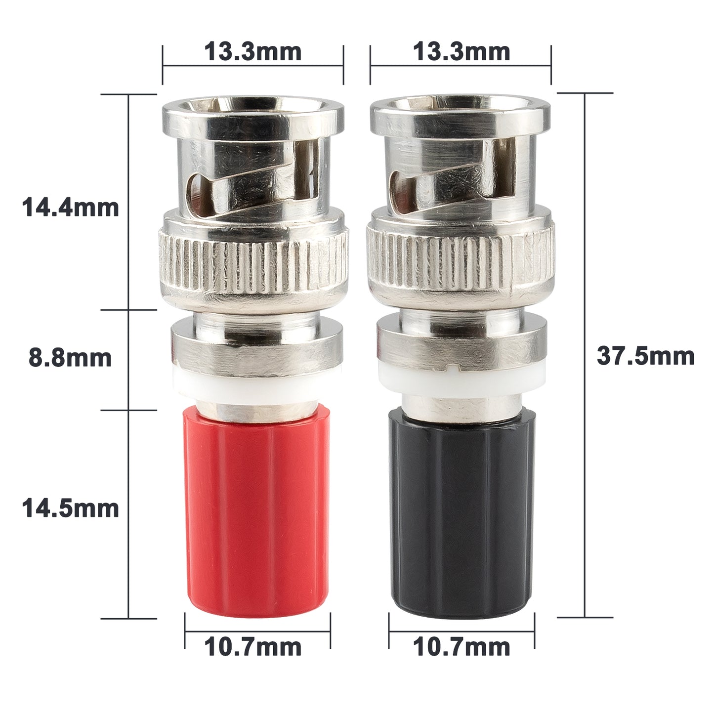 BNC Male to 4mm Banana Jack Adapter Q9 Oscilloscope Terminal Block Jacks Insulated BNC Socket Straight Connector Pack of 2…
