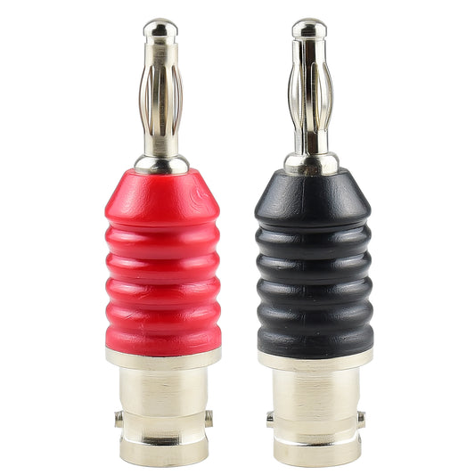 BNC Female to 4mm Banana Plug Adapter Q9 Oscilloscope Terminal Block Plugs Insulated BNC Socket Straight Connector Pack of 2…