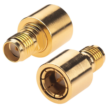 onelinkmore SMA Quick Push-On Adapter DC-12GHz Precision RF Test Connector & Port Saver Gold Plated Rapid Connect for Lab Testing, VNA, Antenna Production Pack of 2