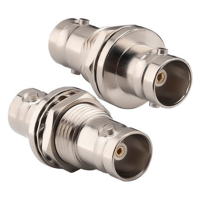 onelinkmore BNC Female to Female Adapter 75 ohm/50ohm Bulkhead Connector Coax Extension BNC Coupler for CCTV Security Camera System Wireless Receiver CB Amateur gmrs Handheld Radio Antenna Pack of 2