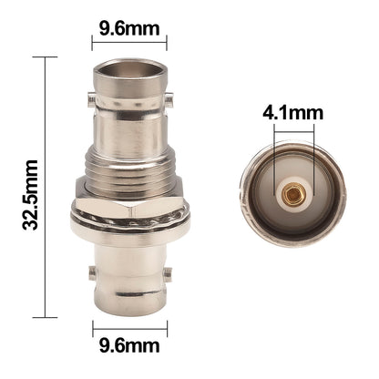 onelinkmore BNC Female to Female Adapter 75 ohm/50ohm Bulkhead Connector Coax Extension BNC Coupler for CCTV Security Camera System Wireless Receiver CB Amateur gmrs Handheld Radio Antenna Pack of 2