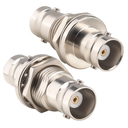 onelinkmore BNC Female to Female Adapter 75 ohm/50ohm Bulkhead Connector Coax Extension BNC Coupler for CCTV Security Camera System Wireless Receiver CB Amateur gmrs Handheld Radio Antenna Pack of 2